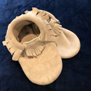 Freshly Picked Grey Suede Moccasins, size 7